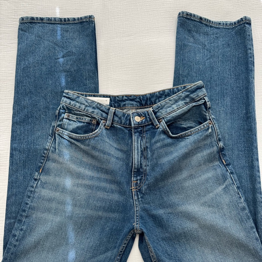 Zara Women's Straight Leg Blue Jeans
